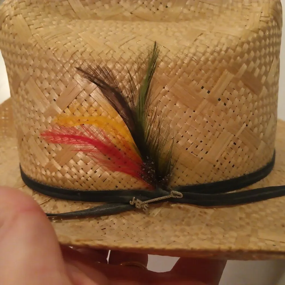 Vintage John B Stetson Company Kachina Model Cowboy Western Straw Hat Size 7